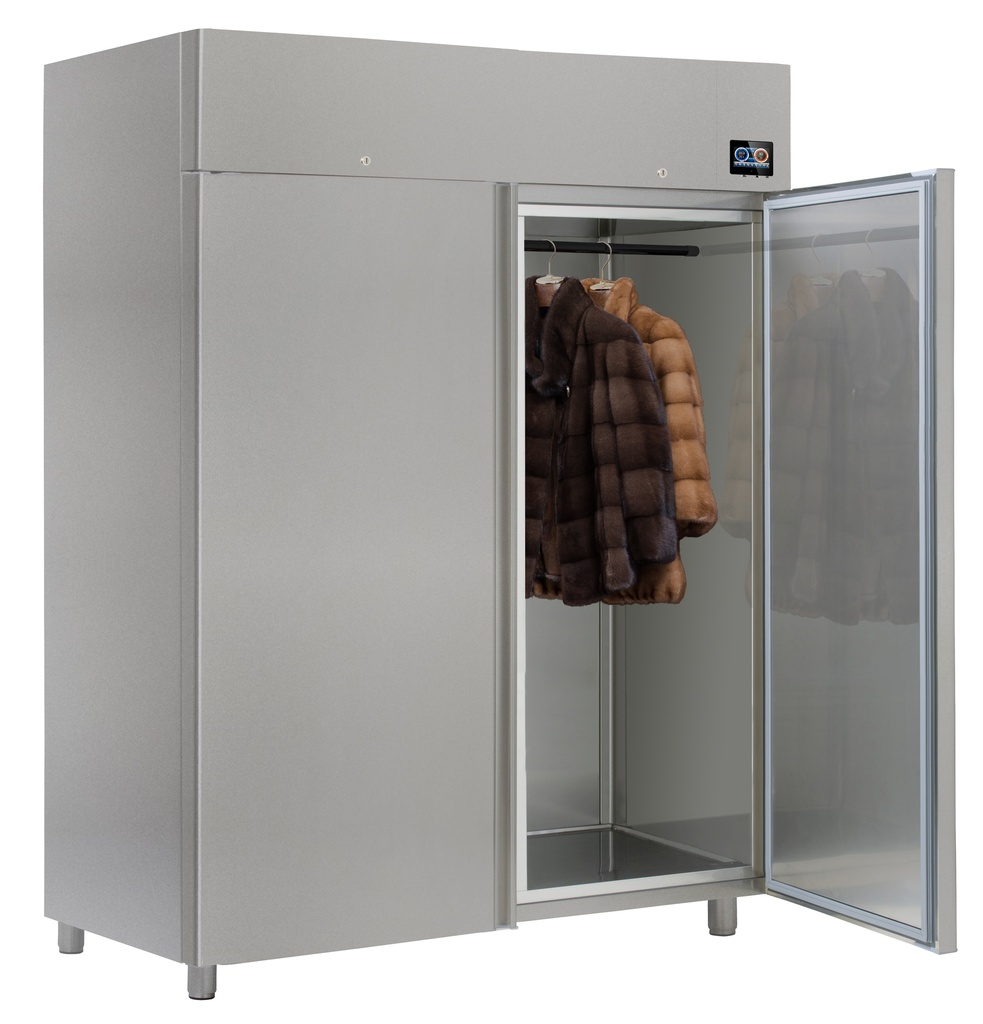 Armoire pour manteaux de fourrure Fur Closet 2 portes, grise (NCA2PG)