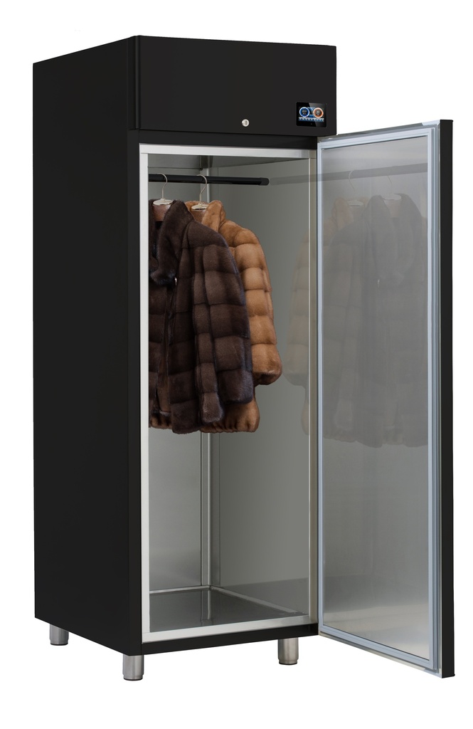 Schwarz Professioneller Pelzschrank FurCloset 1 Tür (NCA1PB)