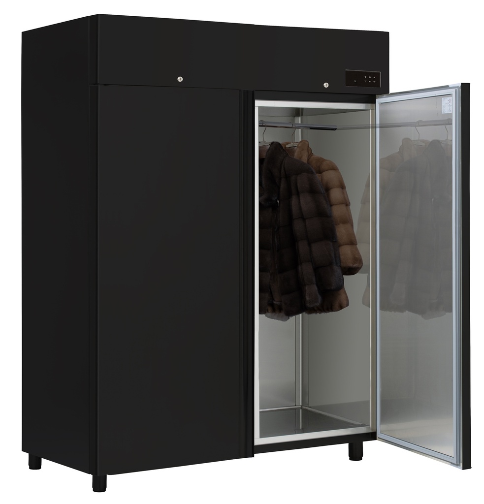 Black professional Fur Closet 2 doors (NCA2PB)